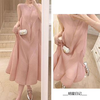 Celebrity diary flower buds pink sleeveless dress