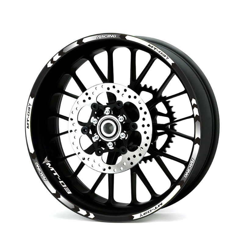Yamaha motorcycle YAMAHA MT-03 3M color special rim stickers steel ring decals hub stickers