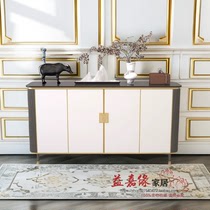 New Chinese style solid wood entrance cabinet shoe cabinet light luxury sideboard cabinet simple modern foyer entry cabinet decorative end view desk