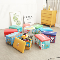 Snoopy storage stool Storage stool can sit people Childrens toys folding multi-function clothing box Sofa shoe stool