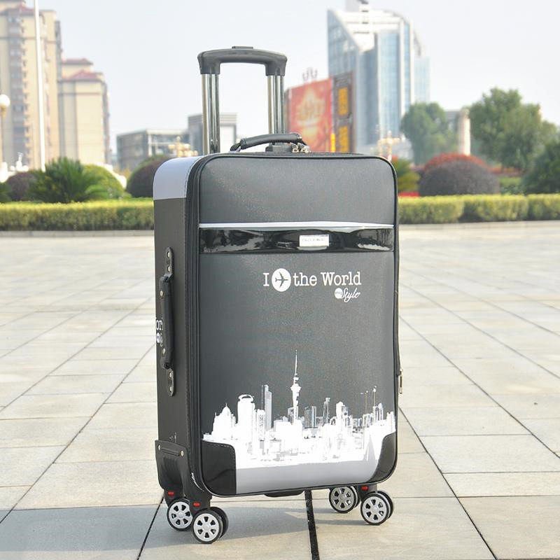 Suitcase Man Sturdy Durable Pull-Lever Box 2021 New Student Password Box Large Capacity Suitcase Cartoon Leather Case