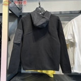 Puma/彪马 Черный спортивный лонгслив для отдыха с молнией с капюшоном, куртка
