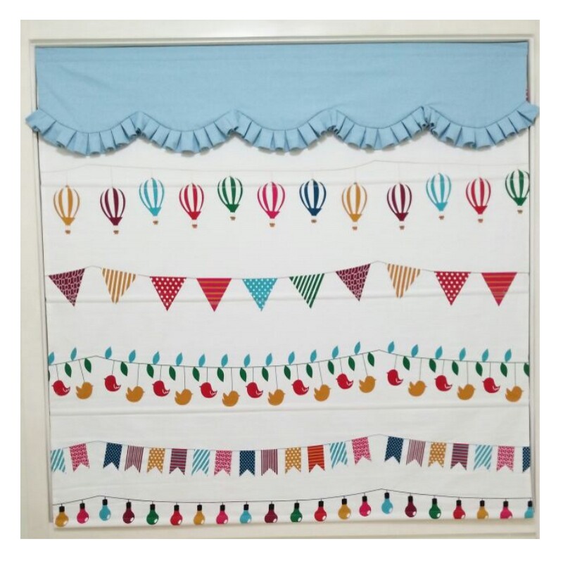 Color Balloon Balloon Children's Room Cotton and Massachusetts Small-fresh American Room Curtain Room Curtain