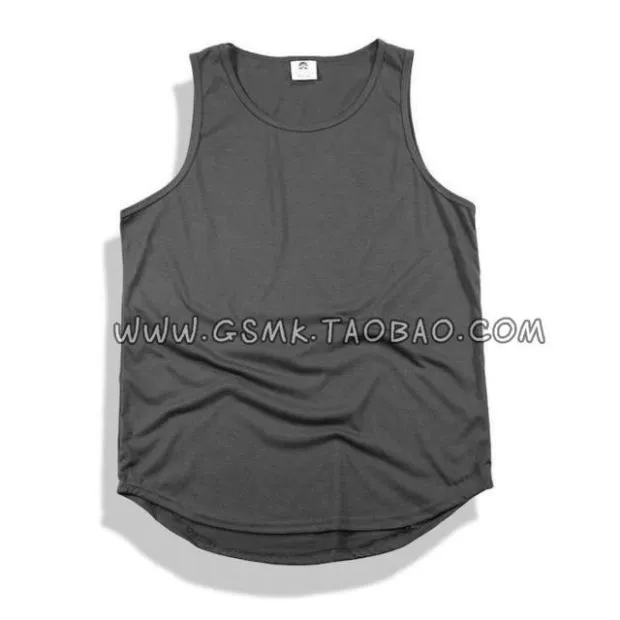 KISSNATE cotton đường phố đặc biệt KANYE hem vòng cung nam và nữ cặp đôi mồ hôi thể thao vest Bieber