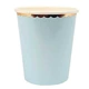270 мл горячего золотого чашки для бумаги 8 светло -голубой