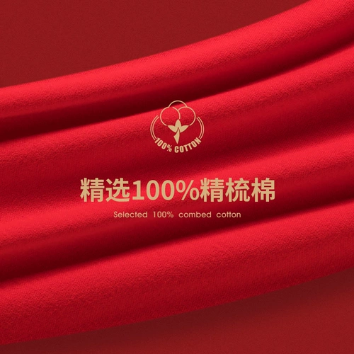 Оберег на день рождения, комплект, красный хлопковый чай улун Да Хун Пао, удерживающее тепло хлопковое нижнее белье, термобелье, штаны