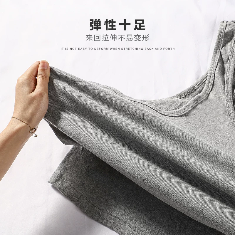 恒源祥 Cotton summer T-shirt, plus size, for middle age