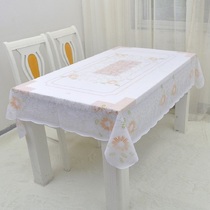 European tablecloth pvc thickened waterproof and anti-scalding household tablecloth hotel disposable rectangular tablecloth tablecloth table mat
