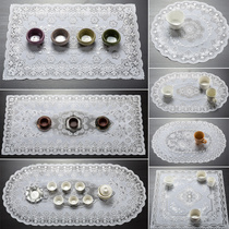 Coasters dishes dishes potted pots tea tables heat insulation mats table mats waterproof pvc rubber mats long oval