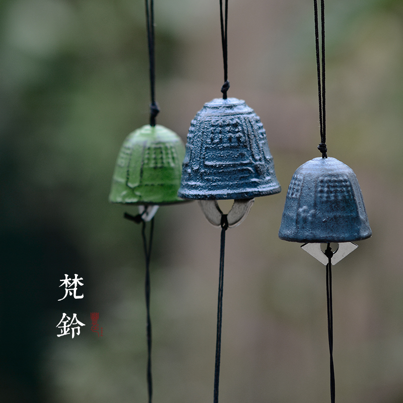 Japanese southern cast iron wind chime retro iron bell Vatican bell garden and wind temple blessing hanging decoration door decoration gift