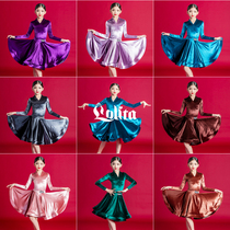 Lolita Autumn Winter Arts Examination Class Grand Pendulum Skirt Professional Competition Childrens Provisions to Conserve Girls Latin Dance