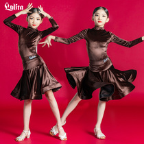 Lolita Autumn Winter New Products Children Standard Stipulation Contesting Class Performance Less PediaLatin Dance Dress Professional Competition Suit