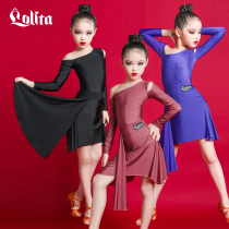Lolita childrens Latin dance suit set Autumn Latin dance dress professional competition performance practice performance suit