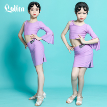 Lolitas new dance suit teenage girl child Latin dance suit Spring summer season practice Practice Costume Chinlon