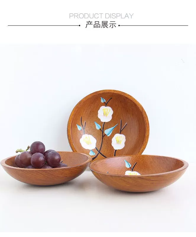 Zakka Nhật Bản phong cách vẽ tay bằng gỗ tròn trái cây sấy khô Teahouse cafe nhà bằng gỗ món ăn món kẹo - Tấm