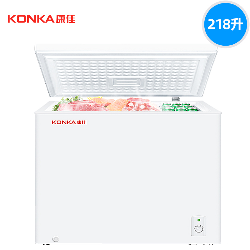 Konka BD BC-218 liters freezer small refrigerator single variable temperature household and commercial dual-use horizontal refrigerated fresh top door