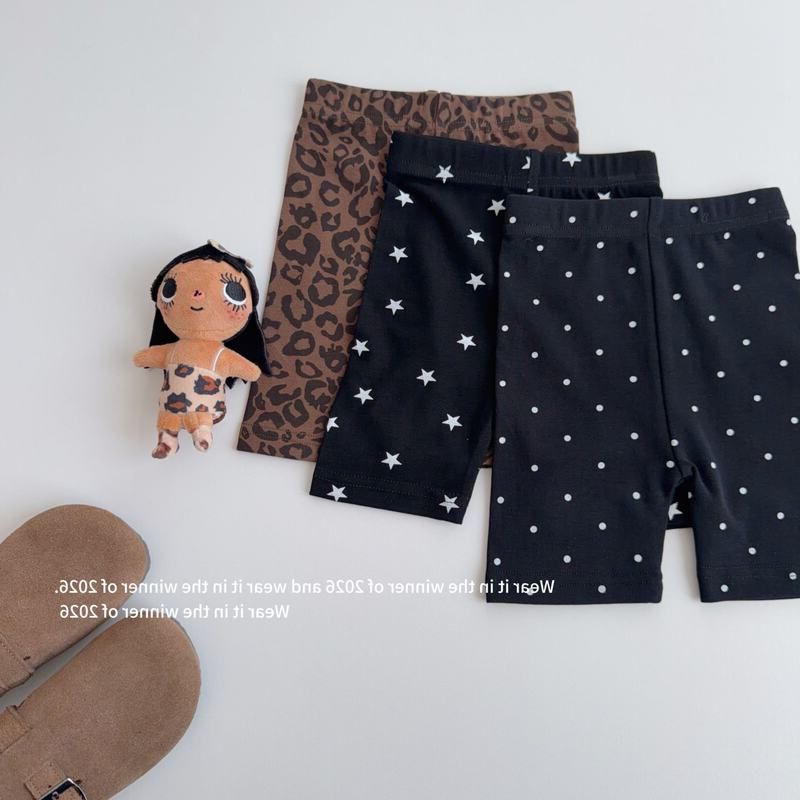 2026 Autumn Girls' Printed Leggings Leopard Print Star Polka Dot Five-Point Pants Children's Cycling Pants Safety Pants Tq 2026 Autumn Girls' Printed Leggings Leopard Print Star Polka Dot Five-Point Pants Children's Cycling Pants Safety Pants Tq