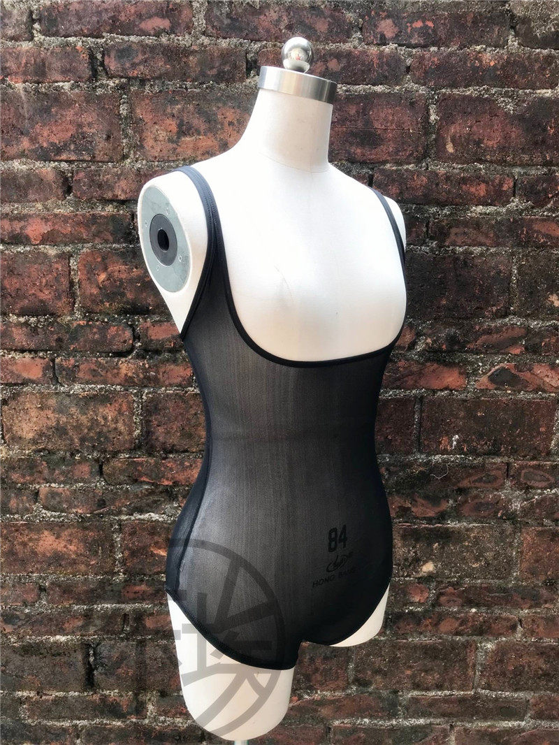 Belly dance vest with bodysuit Mesh dress High elastic base shirt jumpsuit New chest waist inner fit
