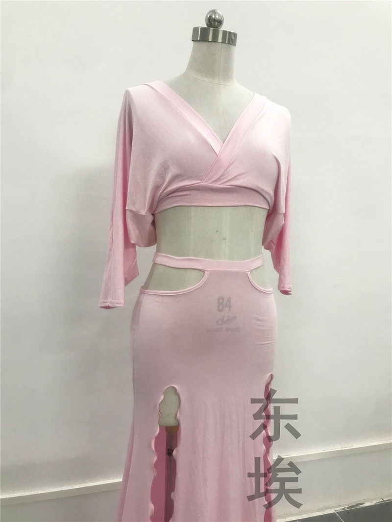 Belly Leather Dance Practice Suit Women's New Act Out of Hip Towel Dance Performance Suit