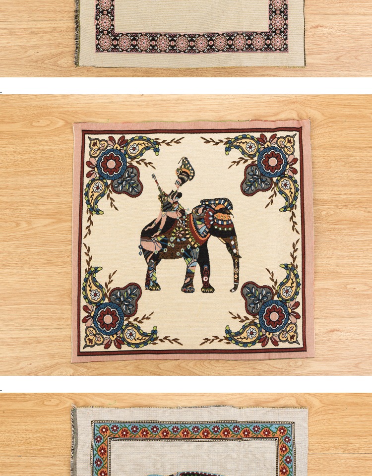 Miễn phí vận chuyển Lucky Elephant lanh gió quốc gia vị trí gối đệm jacquard vải handmade diy vải lanh - Vải vải tự làm vải dạ mỏng