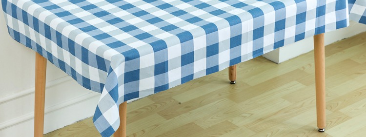 Vải kẻ sọc xanh Nhật Bản và Hàn Quốc Vải cotton khăn trải bàn rèm gối sofa handmade tự làm vải lanh dày mới vải thun cotton lạnh 4 chiều