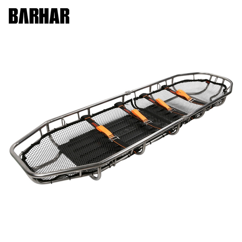BHRHAR Two-piece Basket Rescue Stretcher Aerial Work Fire Equipment Portable Detachable Casualty Rescue
