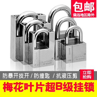 Plum blossom small key lock Anti-theft anti-pry long padlock key Dormitory window cabinet Household door lock Outdoor waterproof anti-rust
