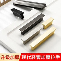 European style modern minimalist black wardrobe door handle single hole small handle cabinet door handle cabinet drawer handle