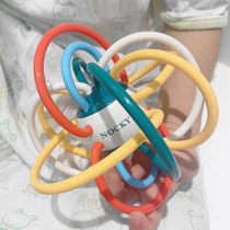 Nocky Manhattan teether ball babys hand-caught ball can be boiled and chewed infant molar stick rattle