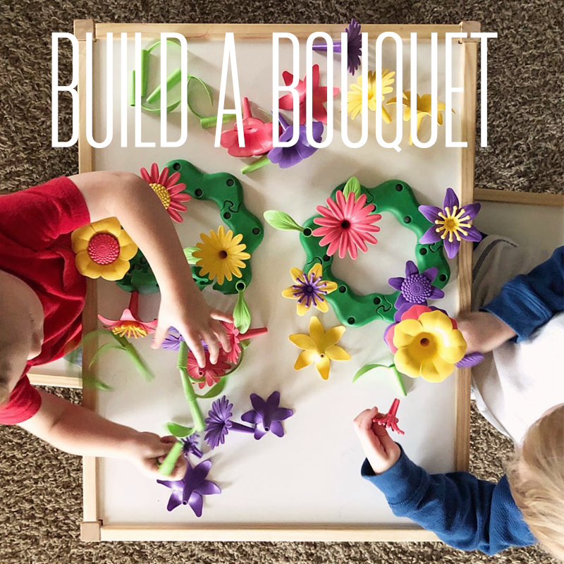 American Children's Creative DIY Flower Game 3 - 6 year old girl hand - made puzzle simulation flower pairing game