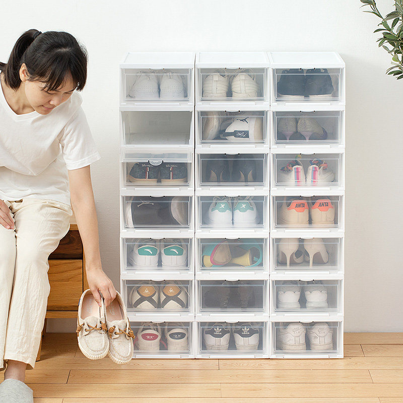 Japan Love Rieth drawer Transparent Shoe Box Containing Theorizer Shoe Cabinet Minima Modern Dust Protection PP Resin 