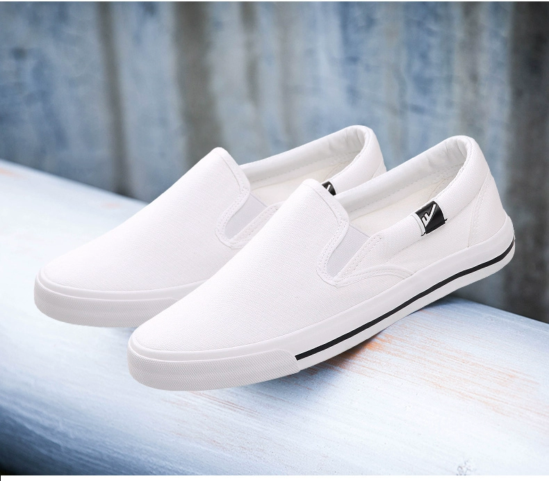Giày kéo lại giày lười nam cộng với giày nhung Giày nam phiên bản Hàn Quốc của xu hướng giải trí một đôi giày vải bệt cũ giày vải Bắc Kinh