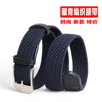  Wenzhou Anhua produced navy blue nylon stretch belt mens casual pants belt