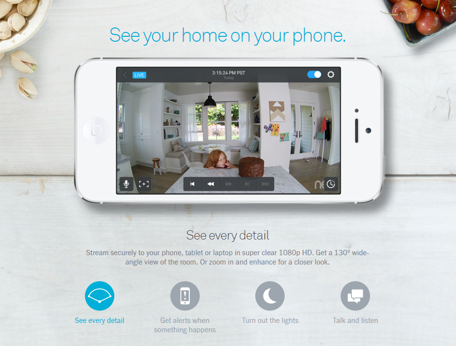 IP-камера nest cam 安全摄像头 超dropcam pro 无线高清视频监控摄像.
