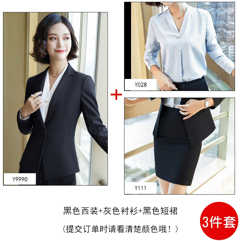 Suit 2020 mùa hè đen chuyên nghiệp thời trang váy khí Hàn Quốc phiên bản của những bộ quần áo phù hợp với công việc mùa hè