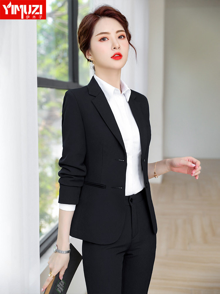 Professional suit suit female summer black spring and autumn fashion temperament goddess Fan high-end manager business formal work clothes