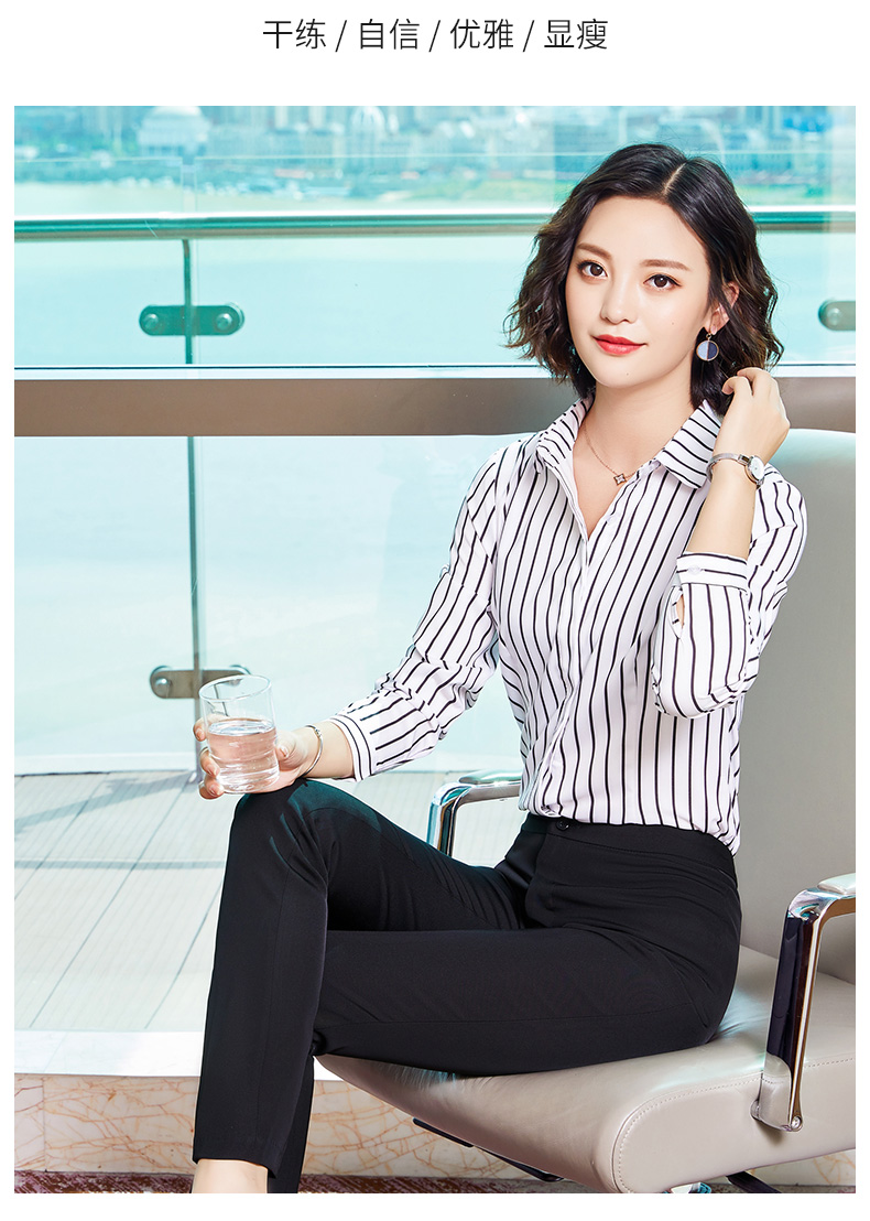Áo sơ mi sọc kẻ nữ sơ mi cổ vuông tay dài 2019 mới xuân hè hè thời trang nữ mỏng chuyên nghiệp mặc OL - Áo sơ mi dài tay Các mẫu áo sơ mi nữ cách điệu đẹp