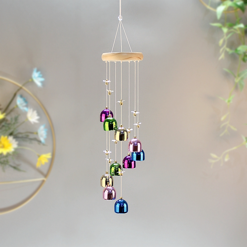Minimalist modern Wind bell Bell Wind Bells Hanging Accessories Creative Metal Home Decorations Shop Bedrooms Auspicious Seven Color Pendants