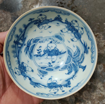 High imitation ancient Ming Dynasty adulteing year green flower baby show Ceramic Thin Tire Bowl Manufacturer Cargo Source Earth gouged out to taste