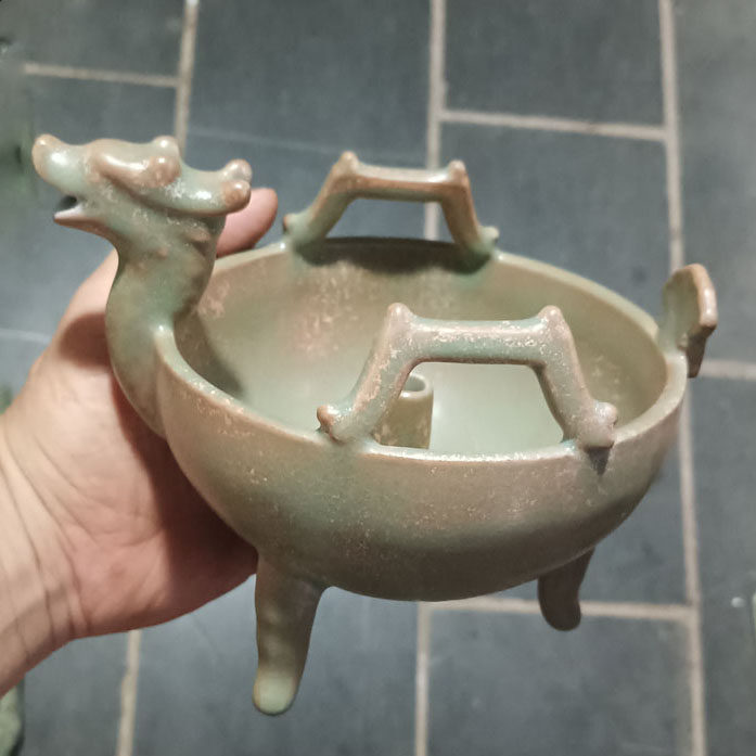 ◇御泓軒◇『清時代 陶磁器 大清乾隆年製 粉青釉