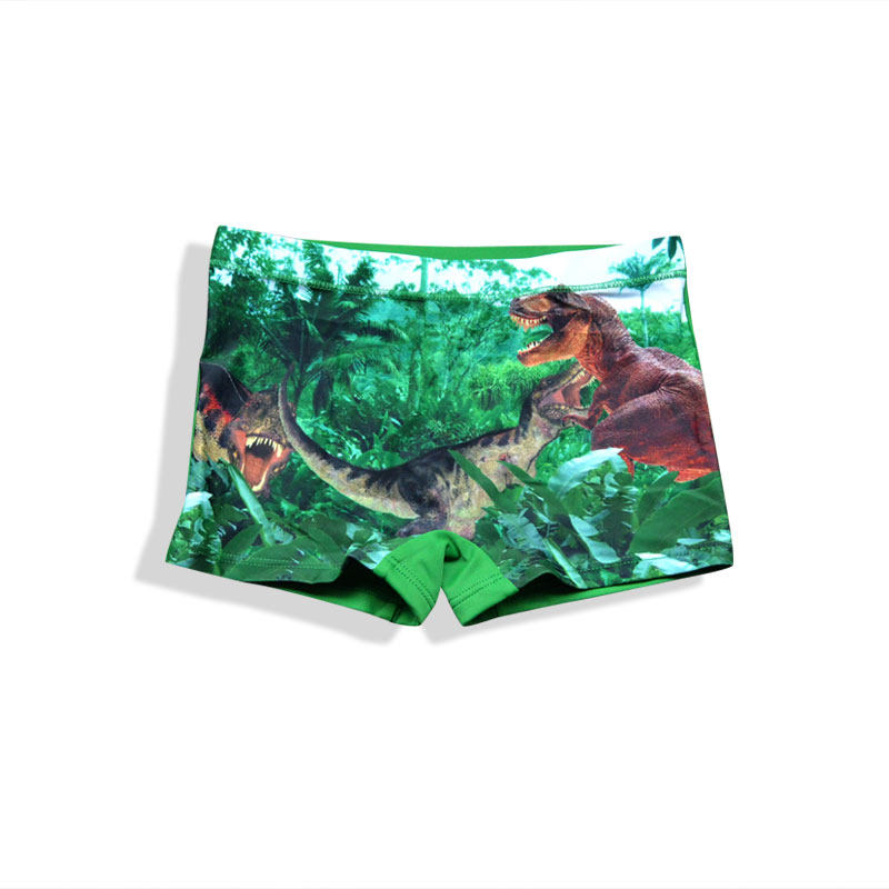 D407 French single boy swimming trunks dinosaur 3-8 years old