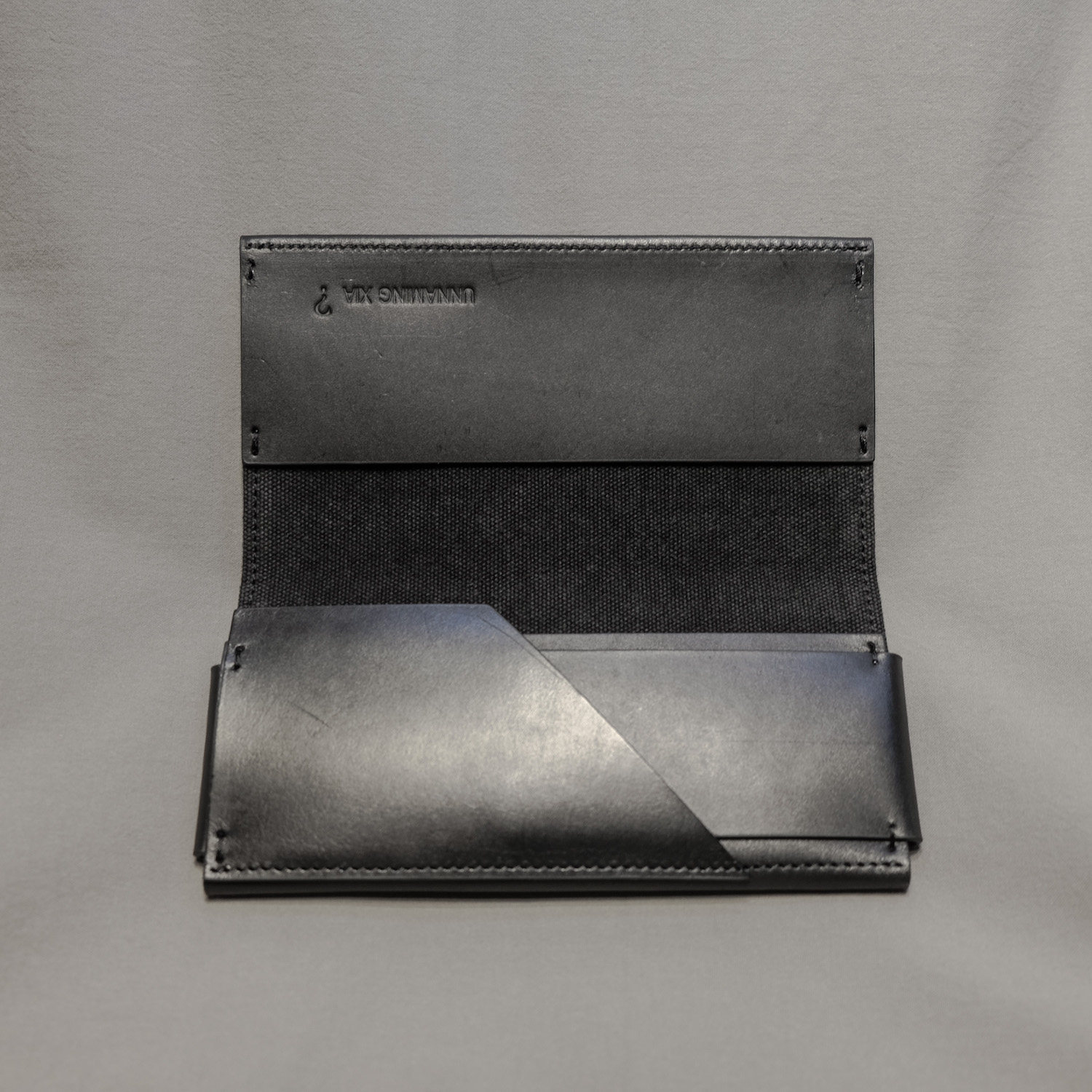 UNNAMING XIA original title head skin handle with wallet short vegetable hand tanning hand two - fold card bag for men and women