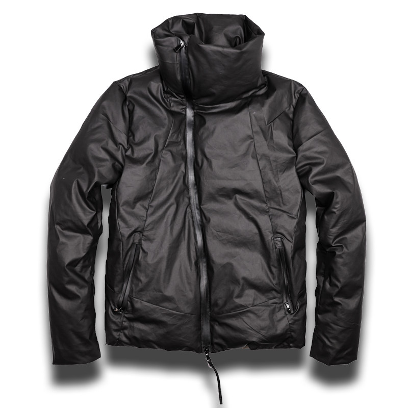 UNNAMING XIA transparent two-color waterproof WHITE duck down down jacket warm slim short BLACK ultra-light windproof
