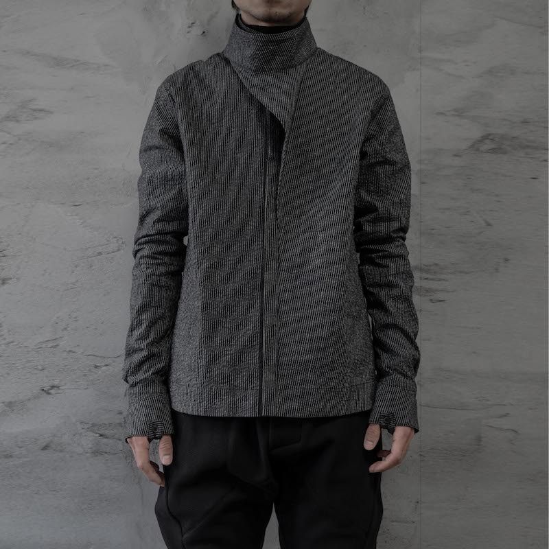 UNNAMING XIA 2021 Original design Fall day ensemble Men's striped shirt standings Loose Texture Shirts