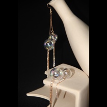 Long Style Bubble Flow Suearrings Baroque Earrings Glass Ball Temperament Woman MAGIC COLOR