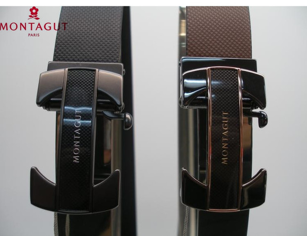 17 Thắt lưng da Montagut R233118342A / R233118341A Thắt lưng khóa tự động màu nâu / đen đai nịt bụng giảm eo