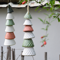 Foreign trade handmade ceramic Christmas tree ornaments pendant aerial hanging garden shop home decoration gardening groceries