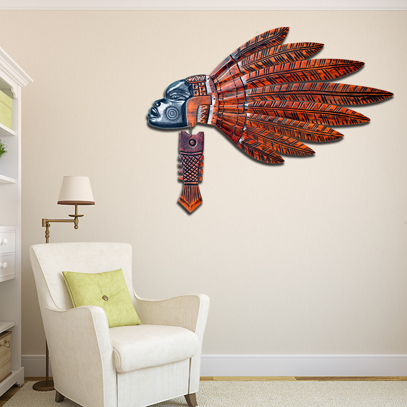 Creative African Material Linden Wood Splicing Wall Decoration Wall-mounted Adornment Exotic Wall Pendant Living Room Pendant Living Room