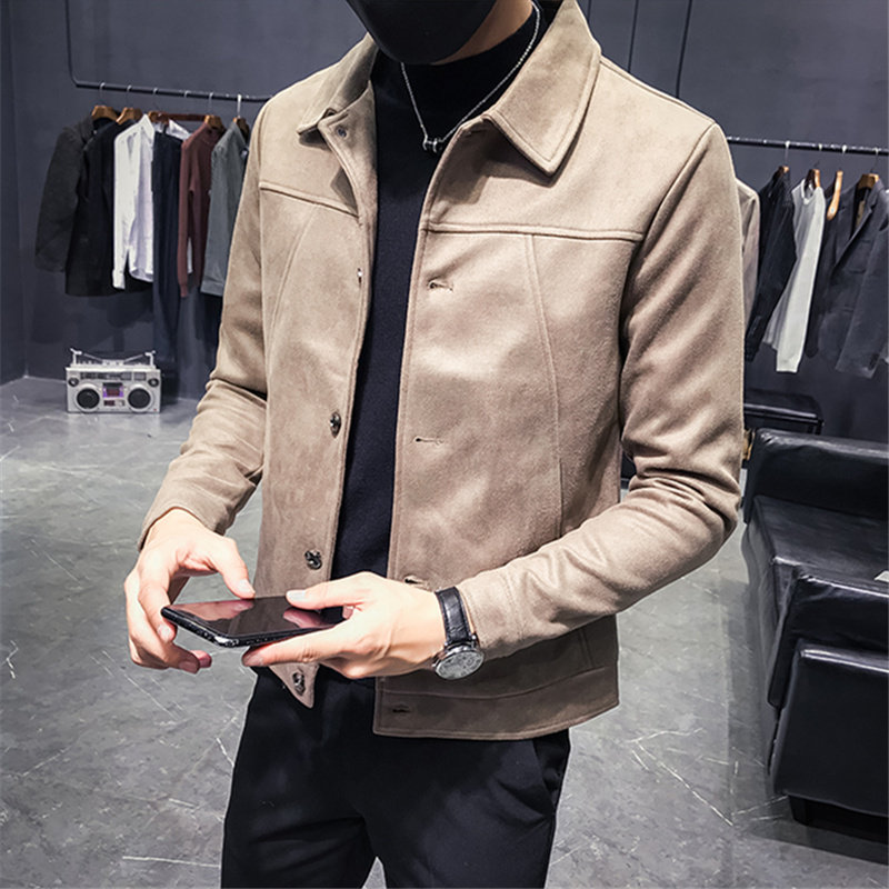 Men's jacket autumn and winter Korean version of baseball uniform jacket male youth handsome plus cotton net red suit jacket male
