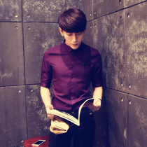 2022 New Short Sleeve Shirt Mens Art Teen Sashimi Trendsetters Undershirt Hair Stylist Half Sleeve Inch